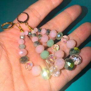 Crystal dangle earrings - Swarovski ab crystals